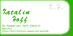 katalin hoff business card